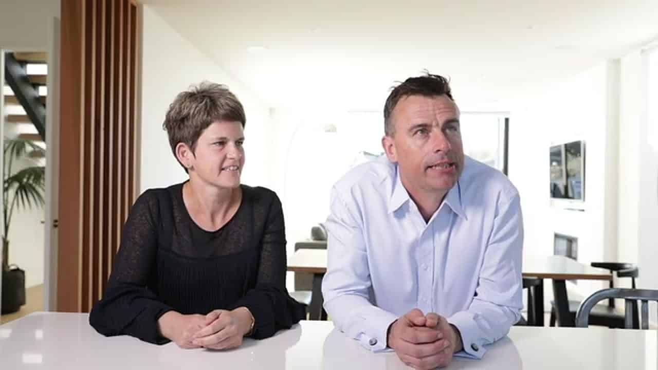 Richard and his partner at home in their Papanui build by Coughlan Homes